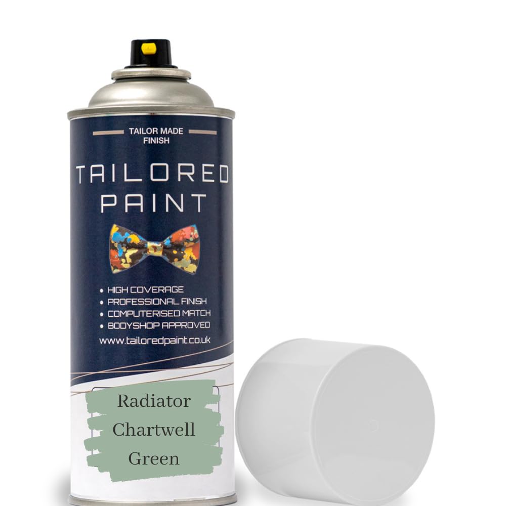 Tailored Paint Premium Radiator Aerosol Spray Paint Heat Resistant To 100ºC - Quick Air Dry No Primer Needed (Gloss, Chartwell Green)