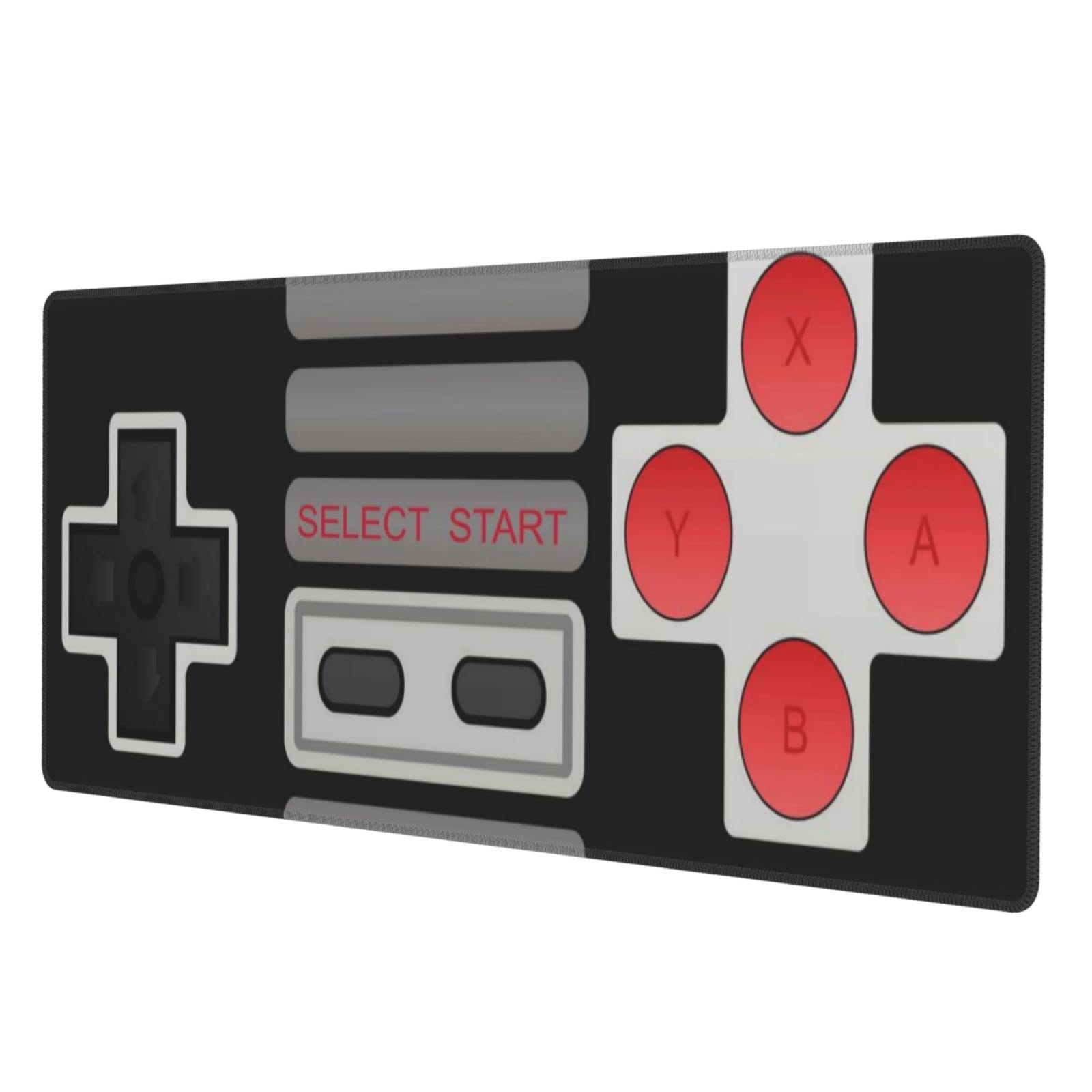 ALIXO Retro Cool Remote Control Stick Consola Botones Arcade Joystick Gaming Teclado Mouse Pad Accesorios Enorme Extendido XL Borde Costura Suela de Goma para Oficina en Casa (31.5 "x