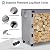 OutdoorLines Waterproof Firewood Rack Cover 4FT, Grey, 420D Oxford Fabric Firewood Log Storage Covering for Patio Logs Holder(Only Cover, No Rack)