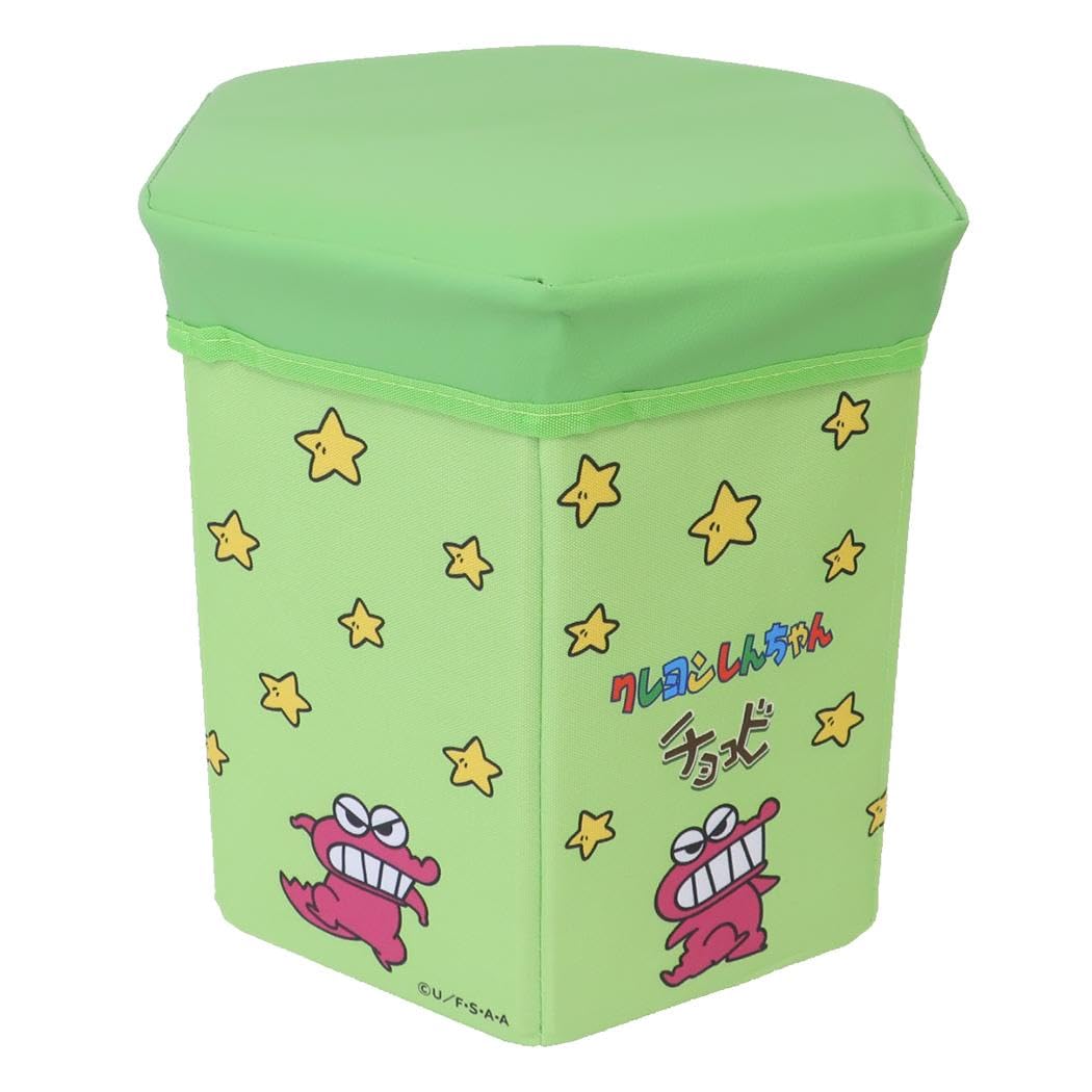 アイプランニング クレヨンしんちゃん チョコビ折りたたみ収納スツール グリーン K1896Aサムネイル3