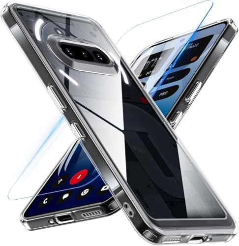 Image of ShieldTech Back Cover Case + Screen Protector for Nothing Phone 3a 5G | Transparent Mobile Phone Back Cover Case for Nothing Phone 3 a / 3a 5G | TPU Transparent Back Cover