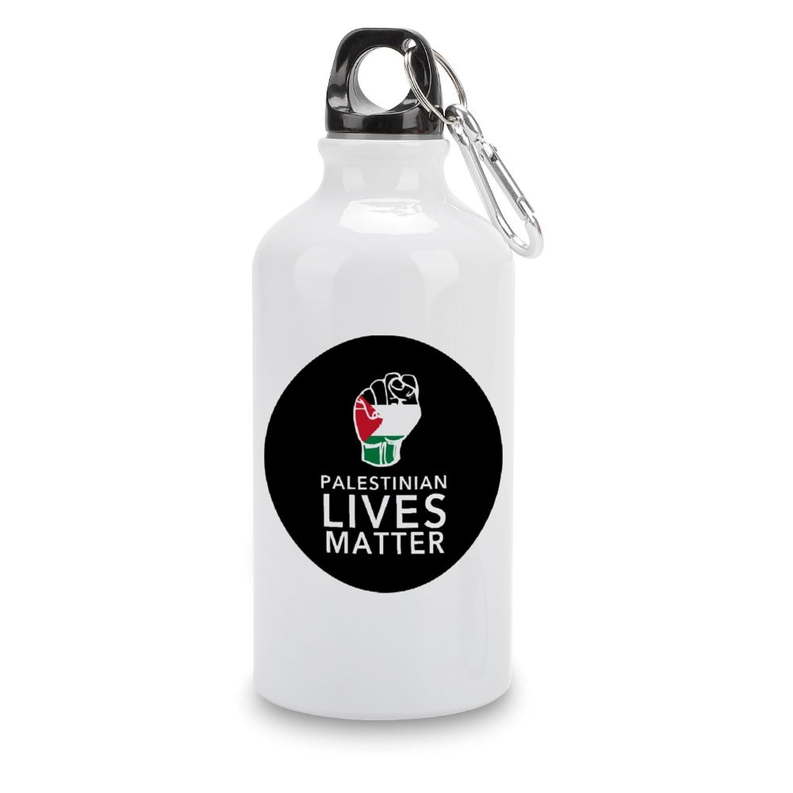 Palestinian Lives Matter Water Bottles Palestine National Flag Water Bottles Stainless Steel 14 OZ Portable Travel Bottle for Hiking Camping Survival Travel
