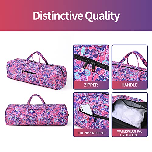 Boulder Bee | Yoga Mat Bag | Large Yoga Mat Carrier With Wet Pocket | Yoga Gifts | Gym Tote Bag For Women (Bright Pink) #TOP2