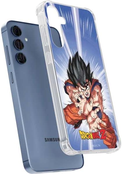 Skinit Clear Phone Case Compatible with Galaxy A35 5G - Officially Licensed Dragon Ball Z Goku Kamehameha Blast Design