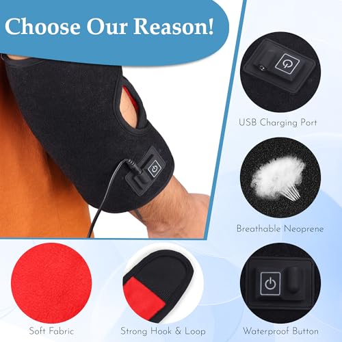 Image of SandPuppy ElbowHeat -Electric Heating Elbow Wrap for Tendonitis and Tennis Elbow, Elbow Heating Pad Wrap for Sprains, Arthritis Bursitis, Joint Pain Relief