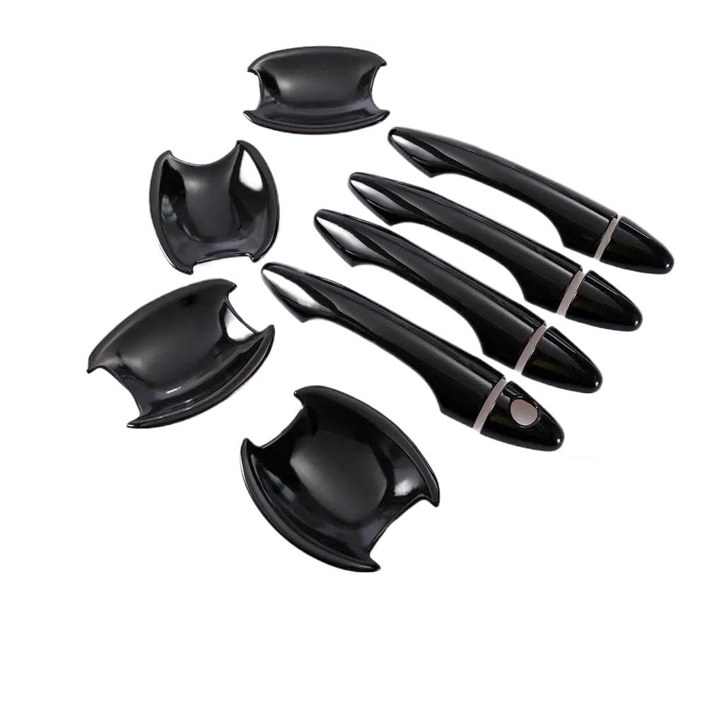 Autocollant poignée de porte Tucson anti-rayure noir 4 pièces
