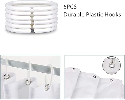 Miniatura 6 de Baocicco Cortina de ducha de mármol blanco, textura dorada, cortinas de ducha modernas abstractas para baño, hogar, bañeras, decoración de bañeras,