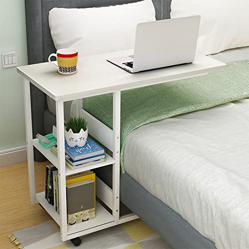 Bureau d'ordinateur compact à roulettes pour studio et chambre étudiante