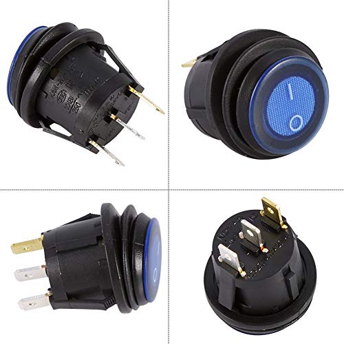 2Pcs 12V Car Led Light Illuminated On/Off Toggle Rocker Switch 3P Spst Waterproof #TOP6