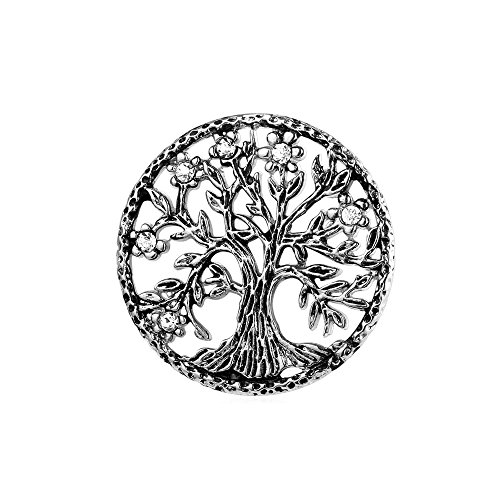 U7 Brooches Jewelry for Women Men, Stainless Steel 18K Gold Plated Classic Feather/Flower/Tree of Life/Custom Photo/Breast Cancer Awareness Pink Ribbi