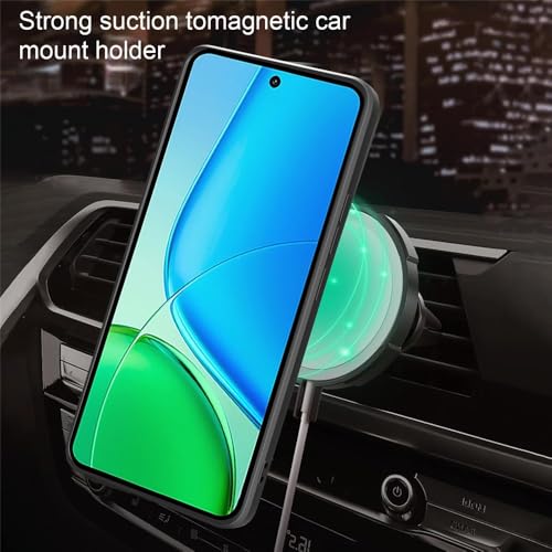 Image of Heavy Duty Back Case Cover for Vivo T4X /iQoo Z10X 5G, Shockproof Vivo T4X /iQoo Z10X Back Cover, Ring Case with Kickstand and Camera Protection Shutter - Black