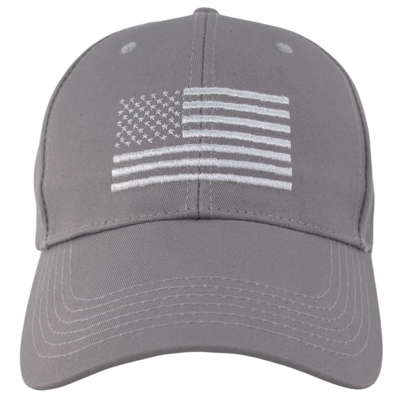 Image of American Flag Baseball Hat - XL, XXL, 3XL Plus /Regular Size Men's Cotton Structured Patriotic Ball Cap