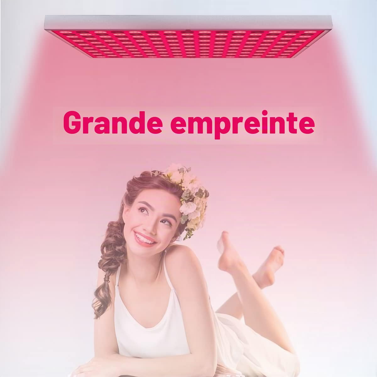 Appareil de thérapie par lumière rouge, proche infrarouge 850 nm et lumière LED rouge foncé 660 nm pour soulager les douleurs corporelles et améliorer la peau.
