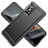 Koarwvc Phone Case for Realme GT Neo 3/Realme GT Neo 3 80W/Realme GT Neo 3 150W Case Carbon Fiber Shockproof Rugged Shield Anti-Scratch Soft TPU Back Cover Protective Cases for Realme GT Neo 3 (Black)