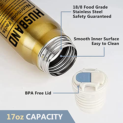 Best Husband Ever 17Oz Stainless Steel Bullet Tumbler - Gifts For Him, Husband Gifts From Wife - Gifts For Husband For Anniversary, Husband Birthday Gift, Husband Christmas Gifts #TOP2