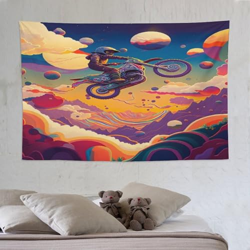 Motocross tapisserie murale pour habiller le salon d'un studio d'étudiant ou d'un ado