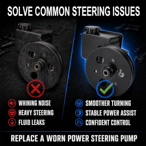 Image of 20-55982 Power Steering Pump with Reservoir for GM 3.8L V6