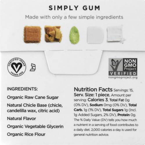 SIMPLY Gum Chicle Sabor Spearmint - Pack de 45 Unidades miniatura 3