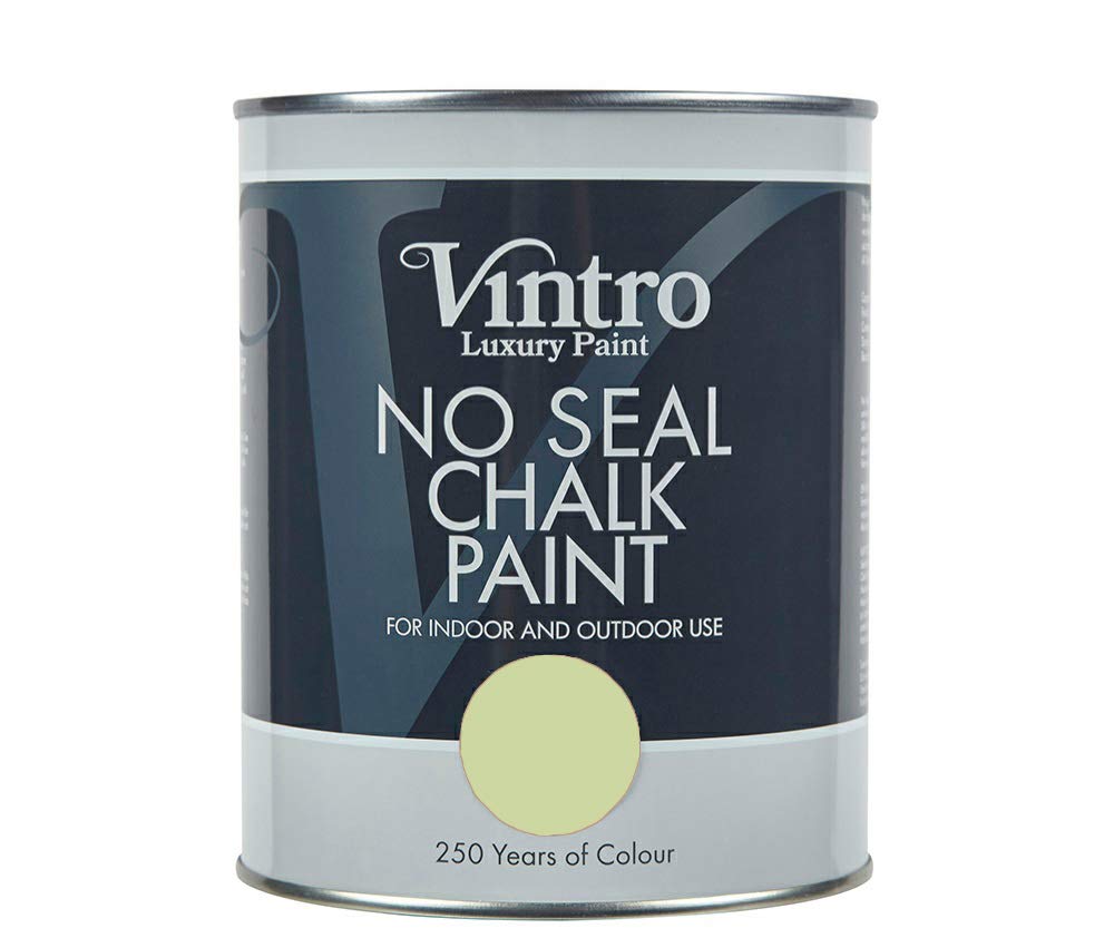 Vintro No Seal Chalk Paint Soft Green Interior & Exterior For Furniture Walls Wood Metal 1 Litre (Eden) from B&Q