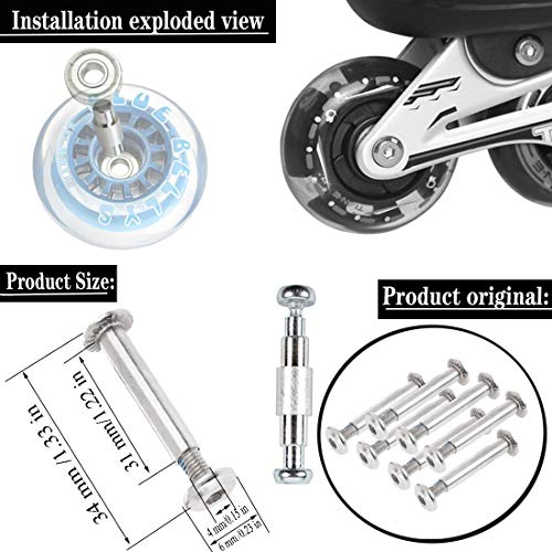 Newsfana Inline Skate Wheel 15/64\" Shaft Hex Socket Screw (10PCS) - Thumbnail 5
