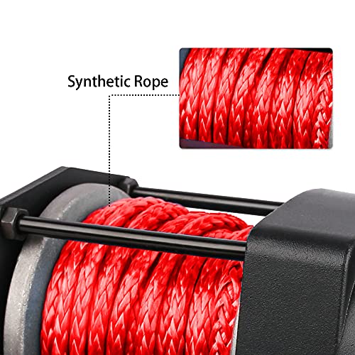XPV AUTO 3000 lb 12V DC Electric Winch, Off Road Waterproof Winch for UTV ATV Boat with Both Wireless Handheld Remote and Corded Control Recovery Winch Synthetic Rope - Image 5