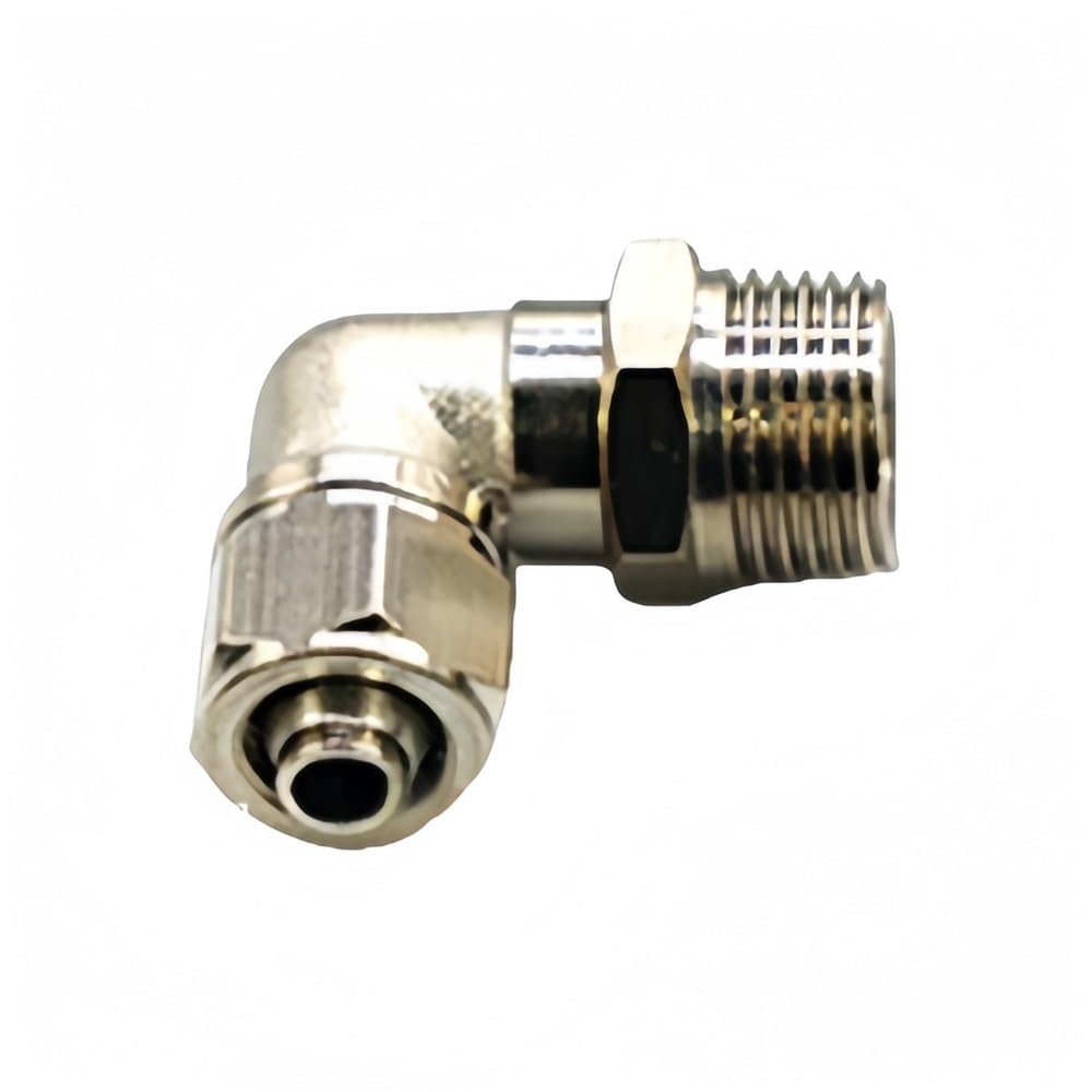 Pipe Hose Connector Pneumatic Connector Elbow Quick Thread Fitting, Male BSP Hose Tightening 1 piece(PL10-03)