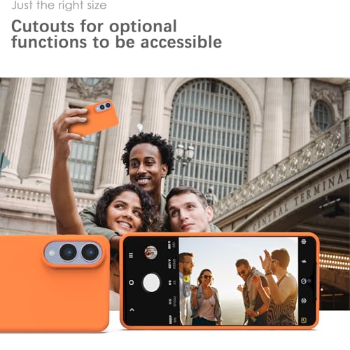 Image of YATWIN Silicone Case for Samsung Galaxy S25 FE 4G, Soft-Touch, Shockproof, DustProof, Antiskid Phone Cover for Samsung Galaxy S25 FE - Orange