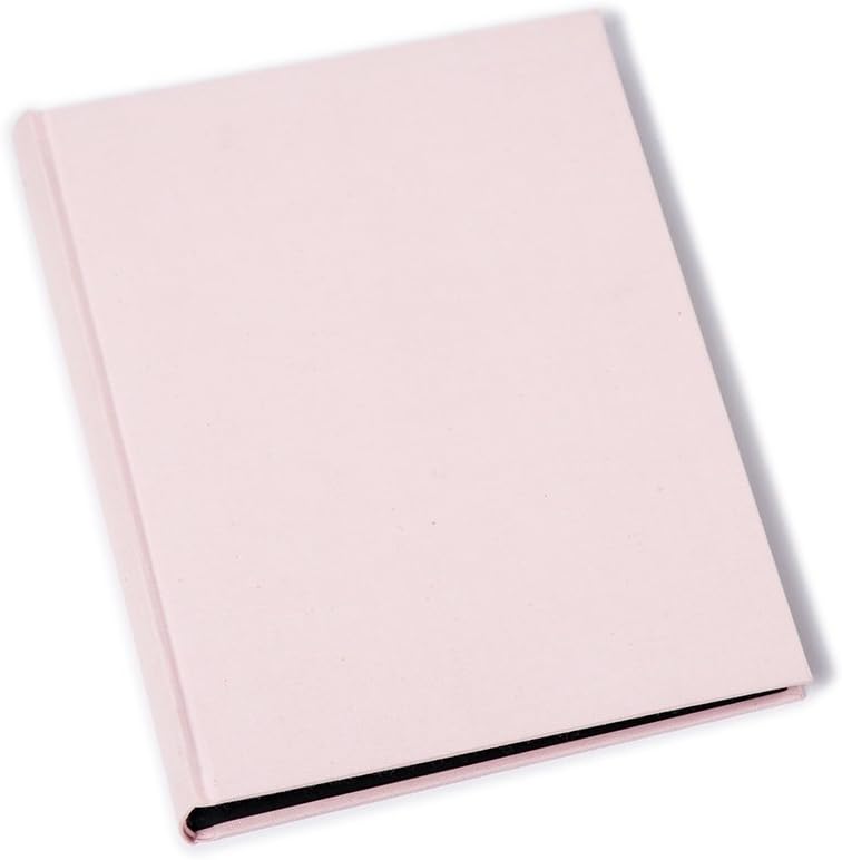 Photo album 23x30cm - Hardcover covered with pink rustic cloth. Personalised