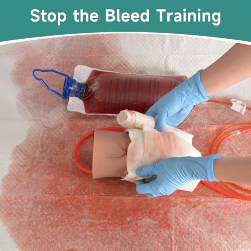 Image of Wound Packing Trainer Kit, Stop the Bleeding Kit for hemostasis Training, Wearable Severed Arm Trauma Trainer