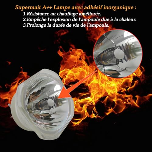 Ampoule 5J.JKX05.001 avec boîtier pour projecteur BENQ TH585 TH685