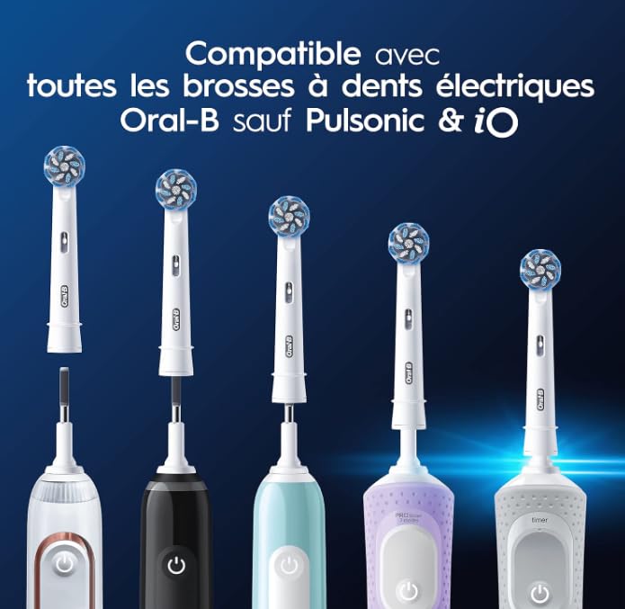 Oral-B Pro CrossAction - Spazzole di ricambio per spazzolino elettrico, confezione da 10 testine per spazzole, EB50X