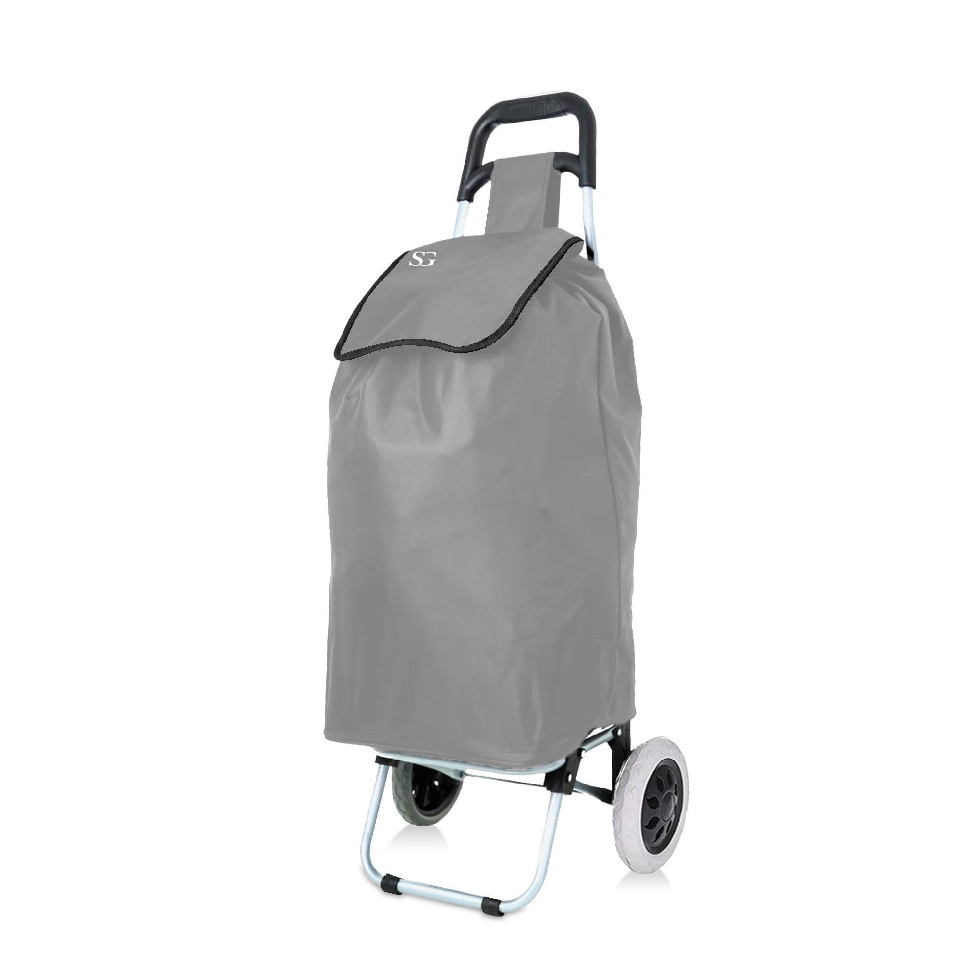 SG Traders 51L Lightweight Shopping Trolley on Wheels Combines Functionality and Style Provides Smooth Convenient Grocery Cart Equipped Trolley Bag, Effortless Shopping Experience - Grey