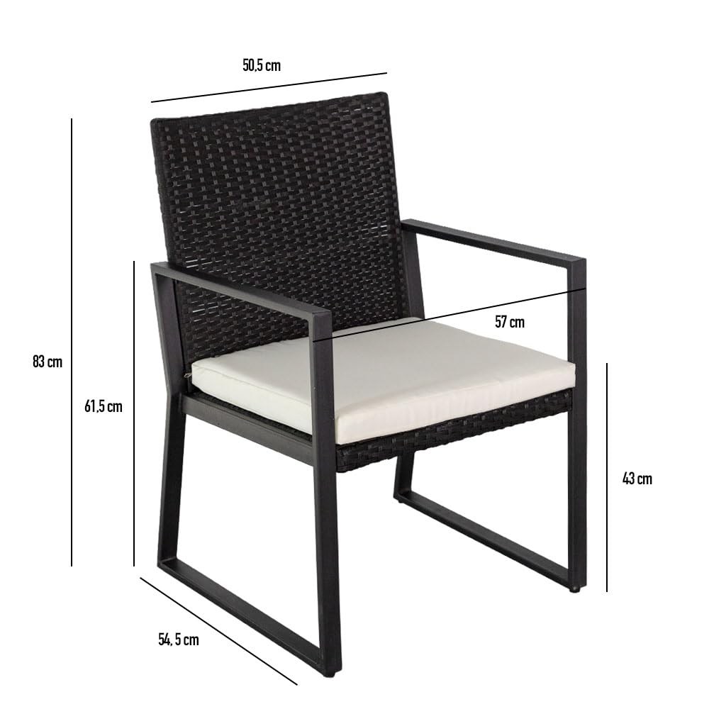 Aktive 61009 Zestaw mebli rattan ogrodowych, wielobarwny