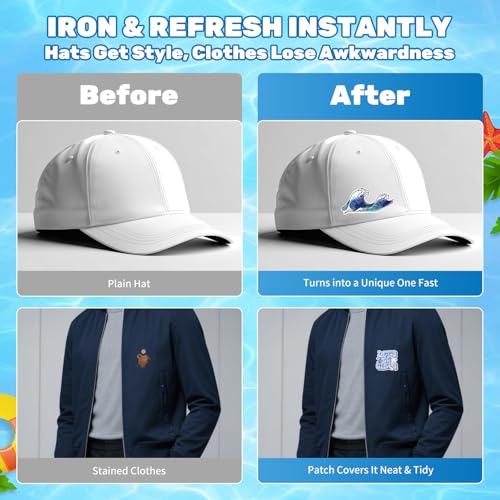 FeinKulturia Parches termoadhesivos, 24 piezas, parches bordados para niños y adultos, para coser o planchar para pantalones, agujeros, vaqueros, camisetas, bolsos, sombreros, zapatos, accesorios de