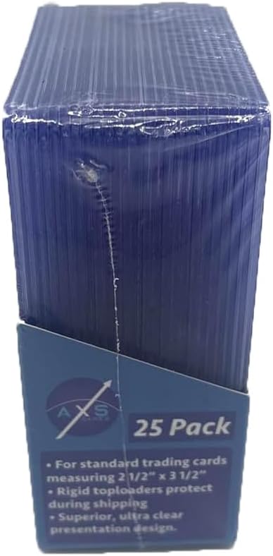 UV Resistant 3'' x 4'' Clear Regular Toploader 25ct for Baseball, Football, Basketball, MTG, P0kemon and Collectible TCGs.