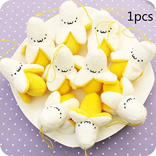 AmiAbi Exquisite Squeezing Toys Chaveiro Mobile Chain Banana Squeeze Yellow Dinosaur Stress Relief T