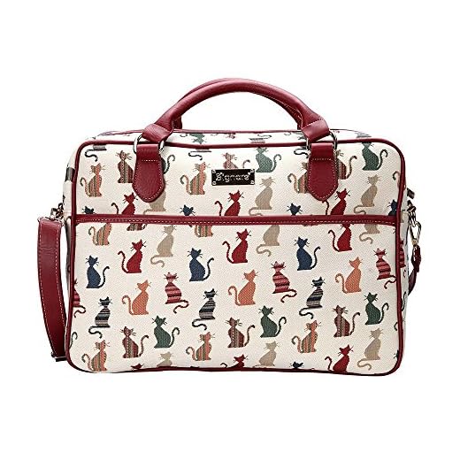 Signare Tapiz Funda portatil 15.6 Pulgadas Funda Ordenador 14 Pulgadas Funda Ordenador maletin portatil con diseño Animal (Gato descarado)