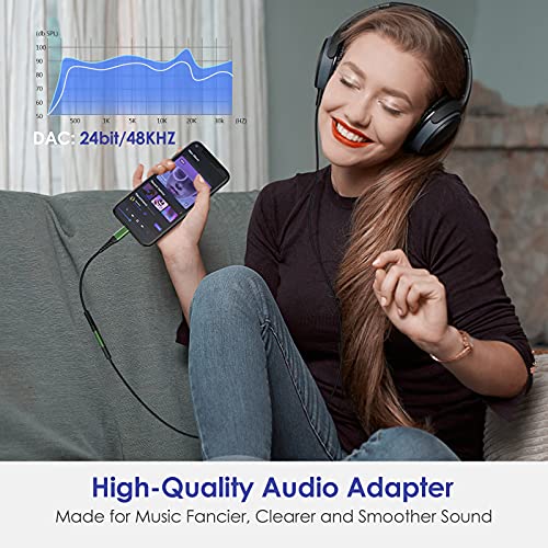 Lightning To 3.5Mm Adapter, [ Mfi Certified] Moou Iphone Headphone Jack Adapter Lightning To Aux Audio Dongle Cable Compatible With Iphone 13/12 Mini/12 Pro/11/11 Pro/11 Pro Max/Se/X Xr Xs 8 7 #TOP1