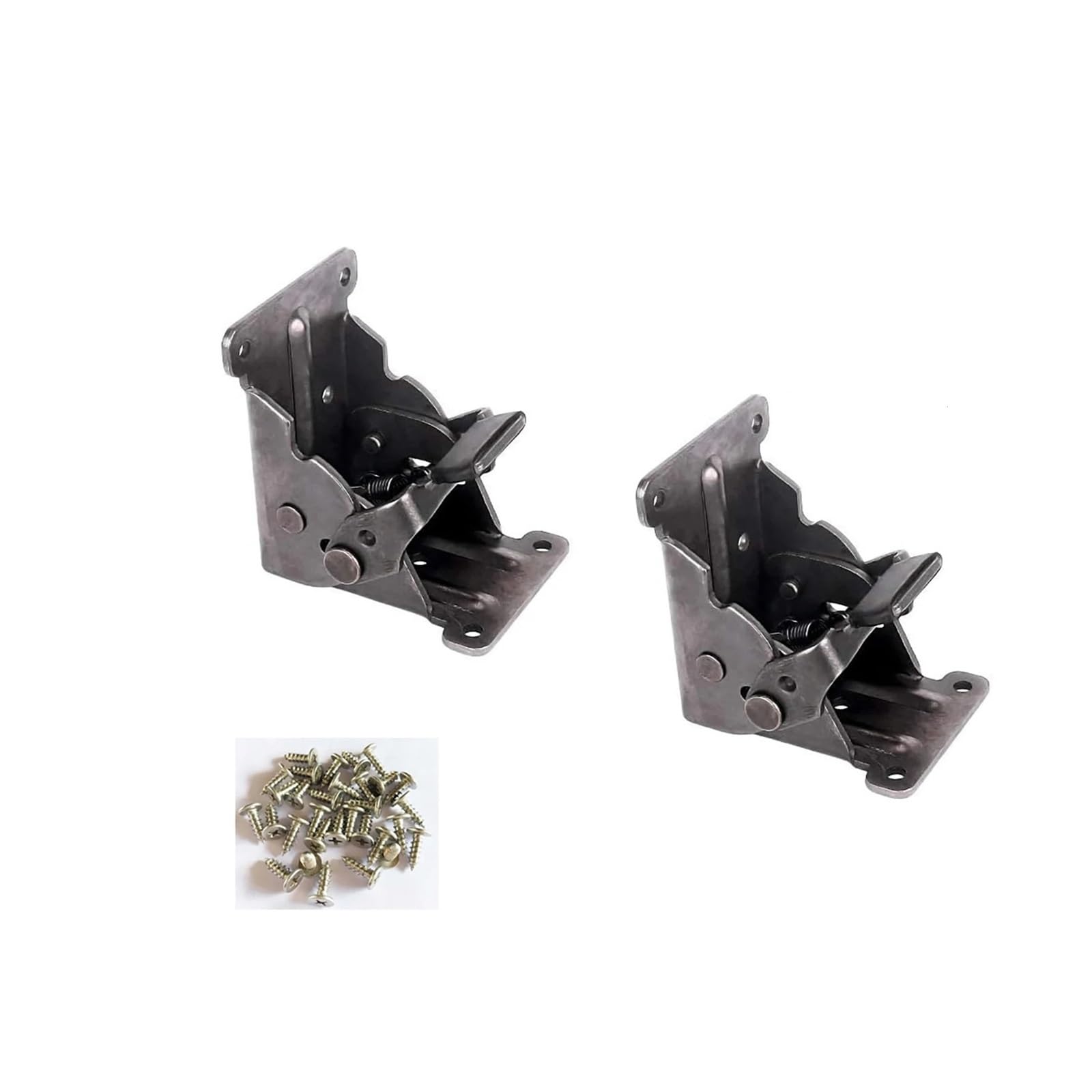 Rugaikerba 2Pcs With Screws Right-Angle Foldable Hinge, 90 Degree Thickened Self-Locking