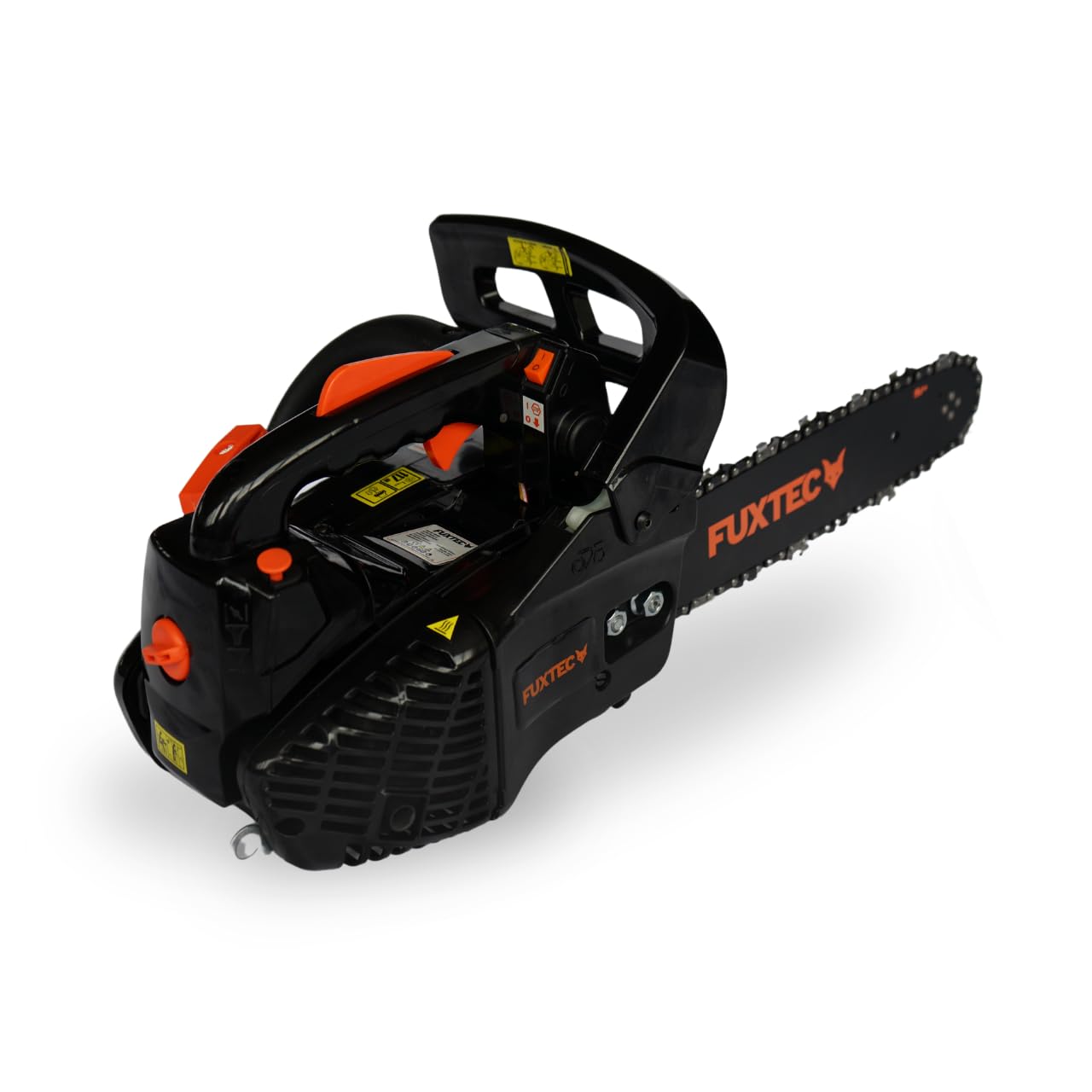 FUXTEC Motosierra Gasolina FX-KS226 - con espada de 10'', longitud de corte 20cm - 25,4cc, 0,95cv - Easy-Start - Editión negra -