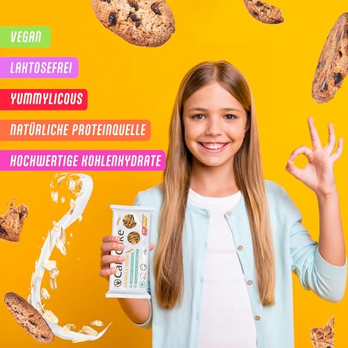 Nahrung hochkalorisch für Gewichtszunahme | Ausdauer- & Energieriegel mit viel Protein & 592 Kalorien | Mahlzeiten Riegel vegan & laktosefrei | CaloCake von CaloVital 24er Box (Cookies & Cream)