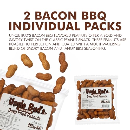 Image of Uncle Bud's Deep Fried Peanuts, Bacon BBQ - 2 Pack