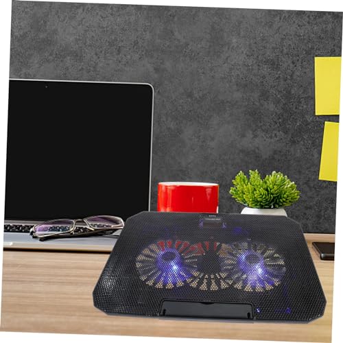 Base para Laptop con Doble Ventilador USB Negro miniatura 3