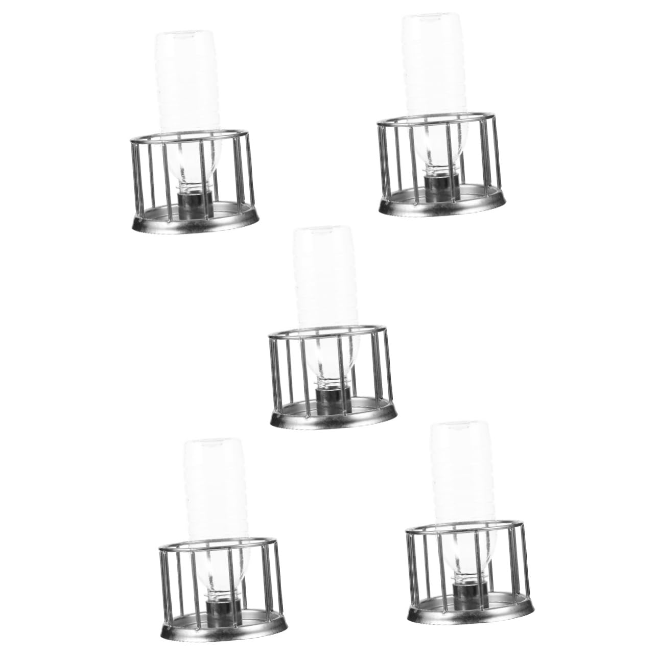 VANZACK 5pezzi Ciotola per Acciaio Inossidabile per Rettili Piatto Multifunzionale per Tartarughe e Altri Animali Facile da Pulire e Resistente Accessorio per Terrari e Ambienti Domestici