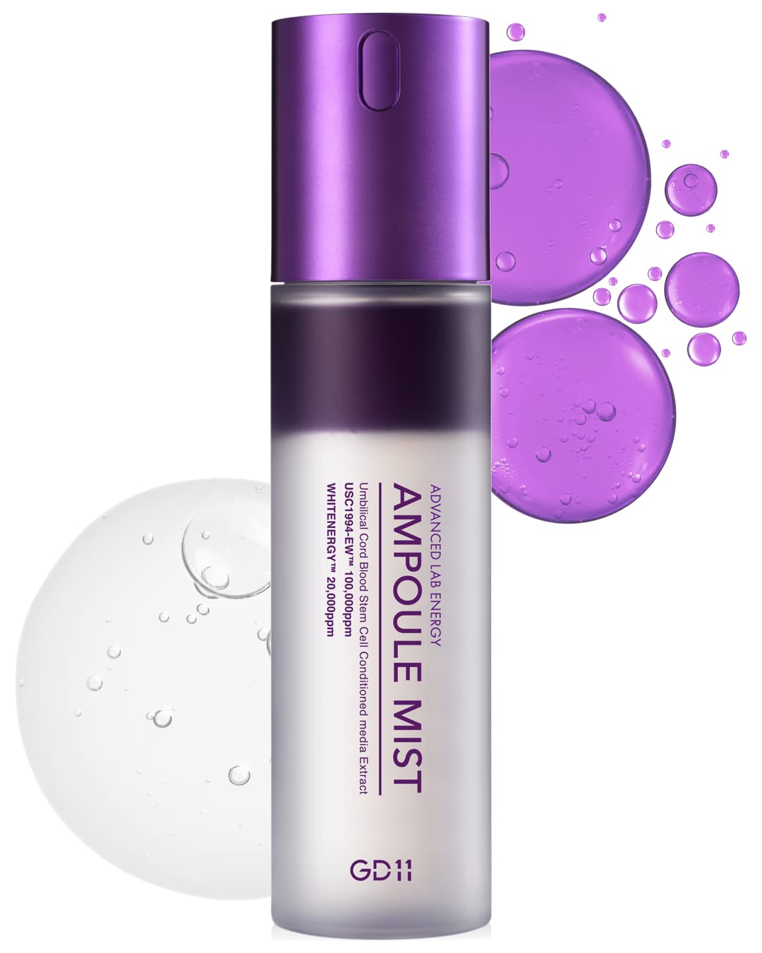 GD11 Advanced Lab Energy Ampoule Mist | Anti-aging Face Serum Spray Mist for Elasticity and Skin Glow | Stem Cell Extract & Peptides | Reduces Pigmentation, Evens Skin Tone, 3.38 fl.oz.