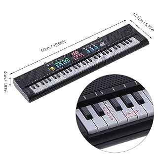SALUTUY Clavier Piano Instrument, 61 Touches Électrique Numérique Multifonctionnel Avec Microphone Mq6186 Haut-parleurs Piano Numérique Stand Banc Casque Microphone, Pour Pratiquer Et Jouer - Les Beatles, Paul McCartney, John Lennon, RIngo Starr, George Harrison SALUTUY Clavier Piano Instrument, 61 Touches Électrique Numérique Multifonctionnel Avec Microphone Mq6186 Haut-parleurs Piano Numérique Stand Banc Casque Microphone, Pour Pratiquer Et Jouer – Image 7