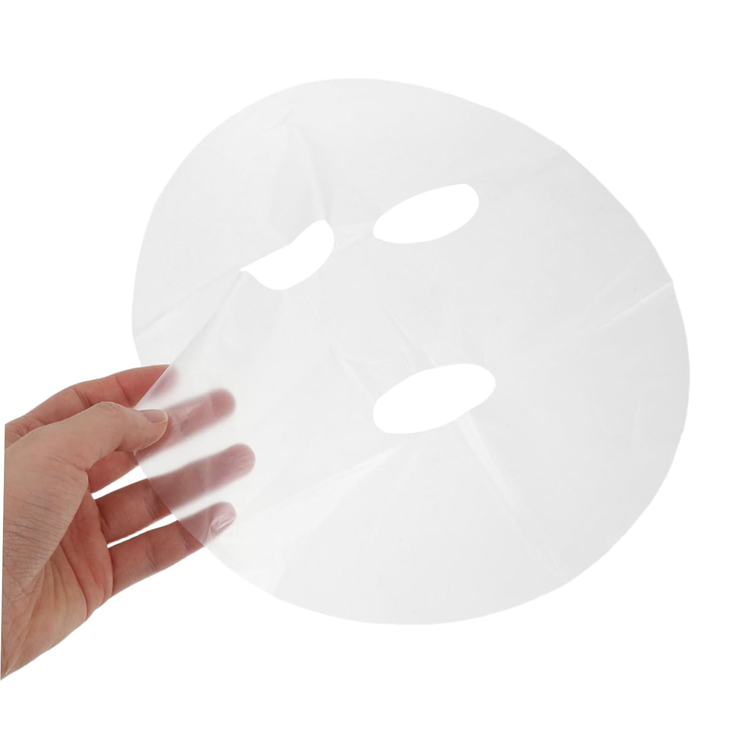 PRETYZOOM 300pcs Disposable Plastic Facial Mask Sheets for DIY Spa Skincare | Pe Precut Design, Rapid Application, Optimized Facial Fit, Personal Care Use