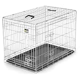 zoomundo Portador Jaula Plegable Metálica para Mascotas para Perros Gatos Tamaño L (2 Puertas)