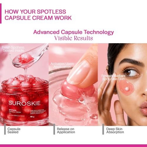 Image of Suroskie Spotless Capsule Cream 68g | Korean Skin Care For Women & Men | For Pigmentation & Dark Spots | Skin Brightening & Deep Hydration | All Skin Type