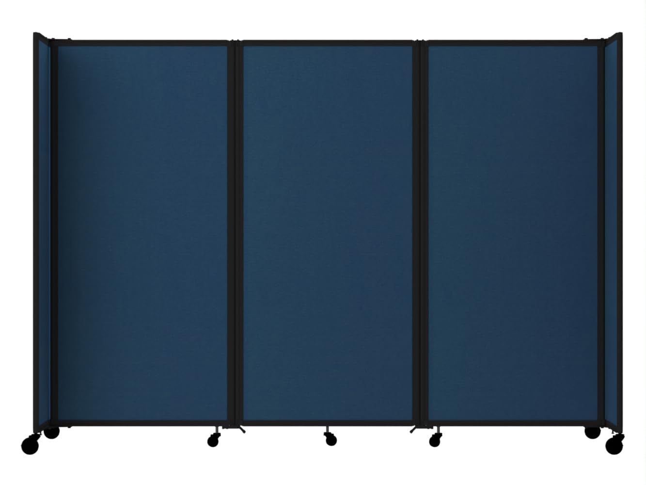 Versare Room Divider 360 Portable Wall Partition | Folding Panels | Large Freestanding Divider | Locking Wheels | Temporary Room Separator